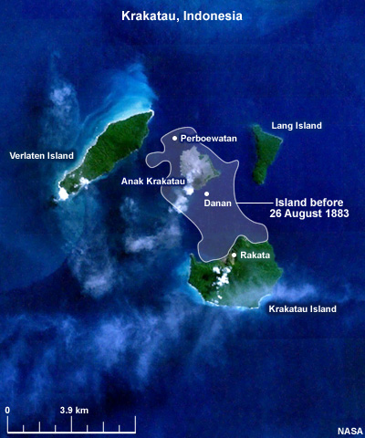 map of Krakatau location