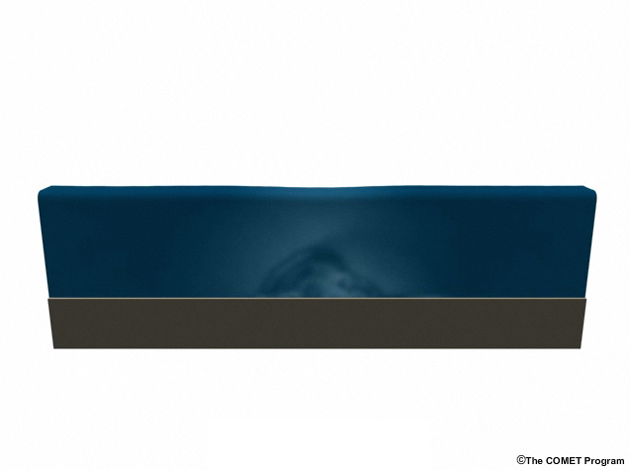 Simple animation of water's behavior when a chunk of seafloor drops out from under it.